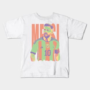 Messi Tribute - Lionel Soccer Player Goat Messi - Ronaldo Soccer Mbappe Messi Argentina Maradona Michael Jordan Inter Miami Ronaldinho Argentina Cristiano Ronaldo - 10 - Barcelona vs real Madrid - World Cup - Mundial de Futbol Kids T-Shirt